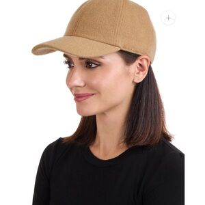 Amicale Cashmere Knit Cashmere Baseball Cap Size L/XL